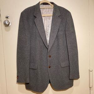Pebble Beach Men’s Wool and Cashmere Blazer in Grey Size L44